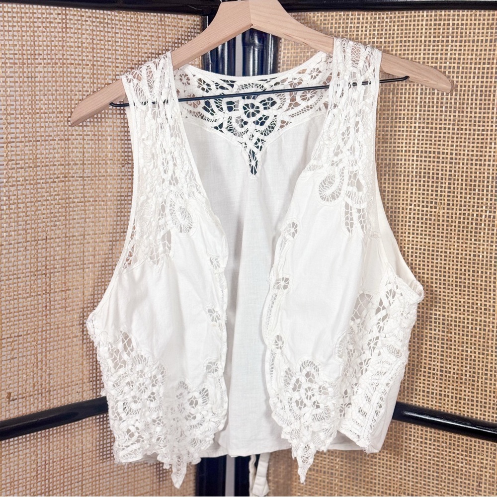 White Lace vest